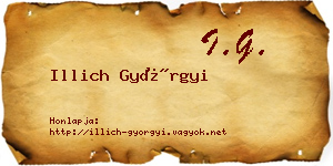Illich Györgyi névjegykártya